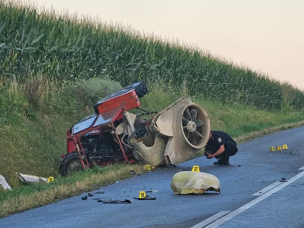 Traktoristici (58) teške ozljede, 24-godišnjak izazvao sudar
