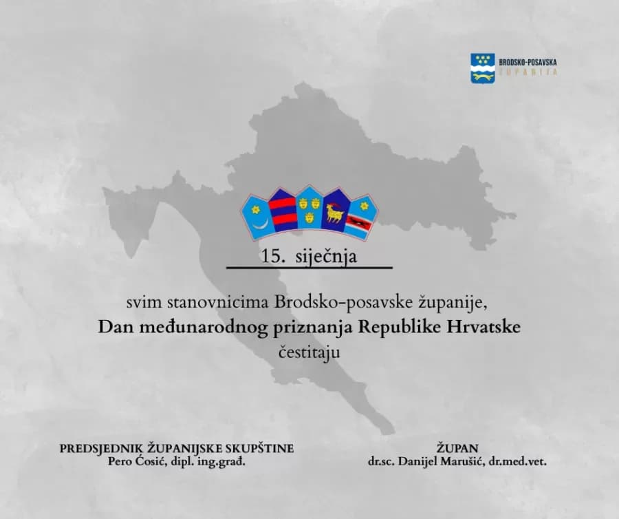 Čestitka župana Danijela Marušića i prefsjednika Županijske skupštine Pere Ćosića