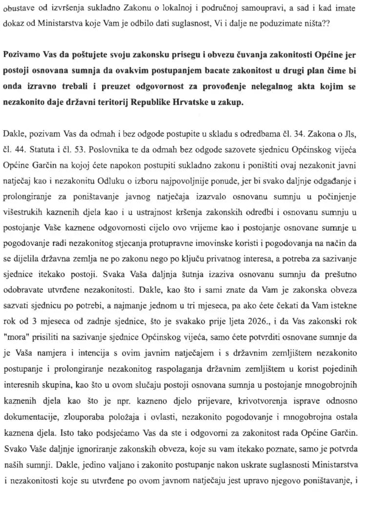 Nezadovoljstvo eskalira u Garčinu: Ministarstvo srušilo odluku, pritisci na načelnika Vidakovića i općinske vijećnike sve jači