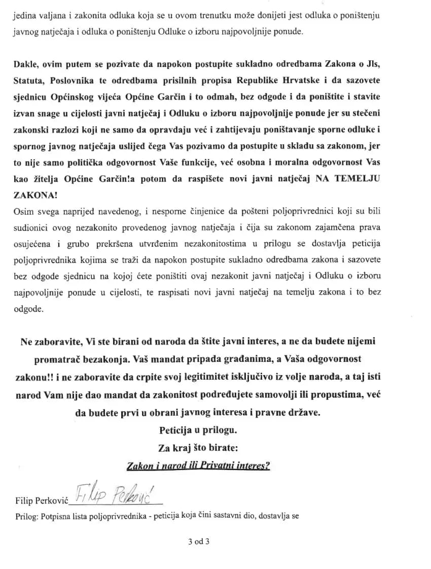 Nezadovoljstvo eskalira u Garčinu: Ministarstvo srušilo odluku, pritisci na načelnika Vidakovića i općinske vijećnike sve jači