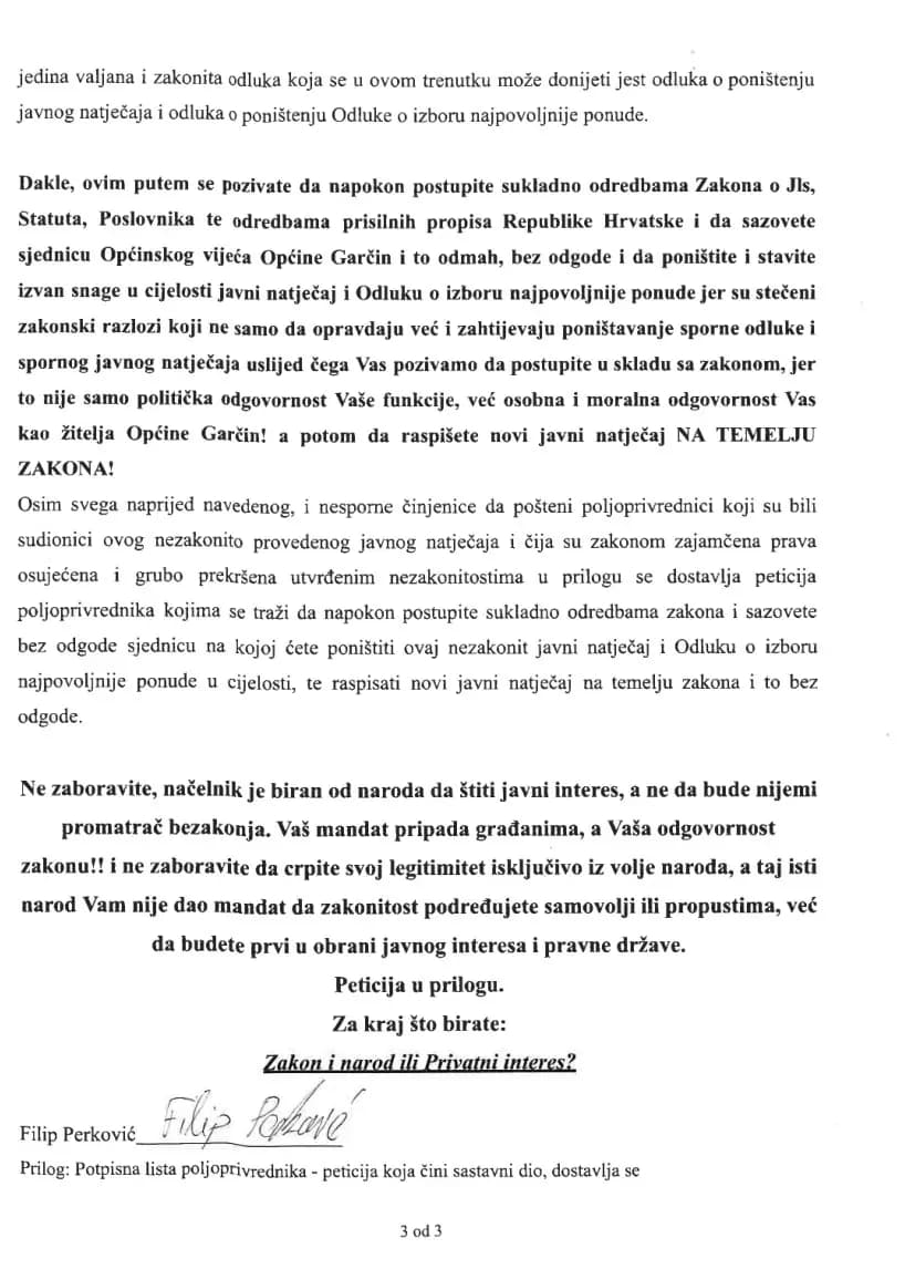 Nezadovoljstvo eskalira u Garčinu: Ministarstvo srušilo odluku, pritisci na načelnika Vidakovića i općinske vijećnike sve jači