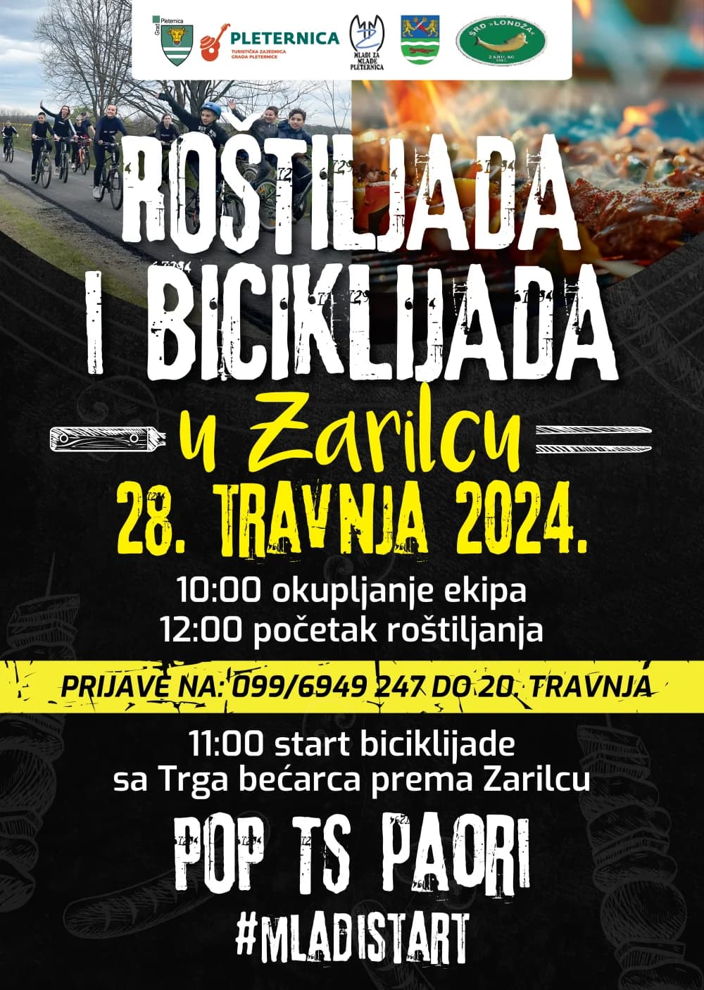 „Roštiljada i Biciklijada“ 28. travnja pored ribnjaka u Zarilcu