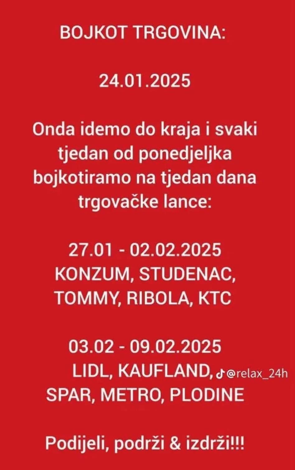Cijene su bezobrazno visoke: Širi se tjedni raspored bojkota