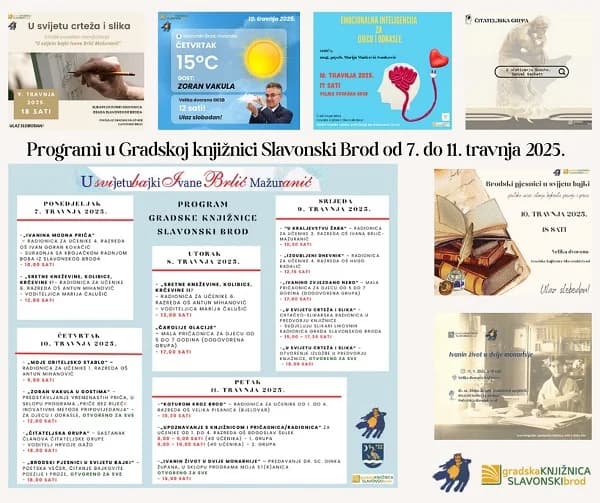Program Gradske knjižnice u sklopu manifestacije ʼU svijetu bajki Ivane Brlić-Mažuranićʼ